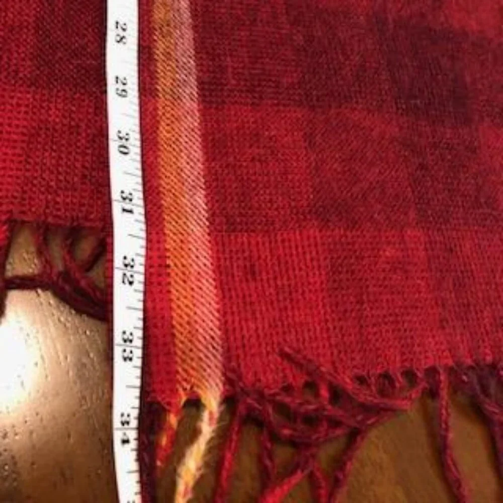 Australian Fine Alpaca Connection Plaid Wrap Scarf.